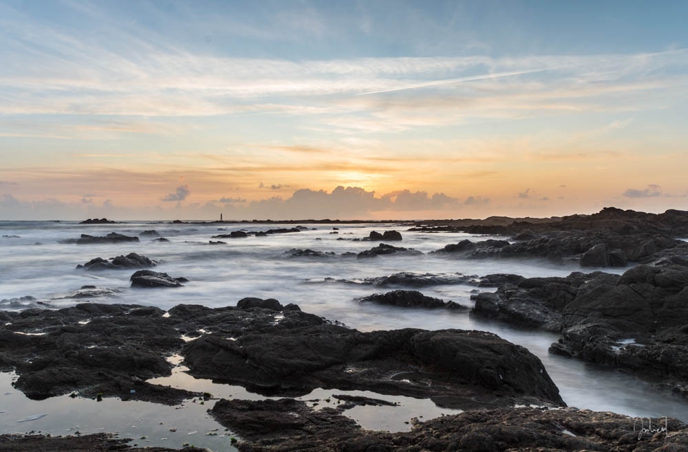 Foggy sunset, Les Sables d'Olonne, France